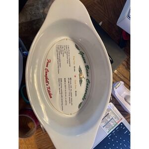 Campbells Soup Green Bean Casserole Recipe Ceramic Oval Baking Dish 2005 Vintage